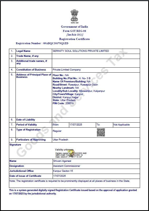 Serinity Soul Solutions Pvt Ltd