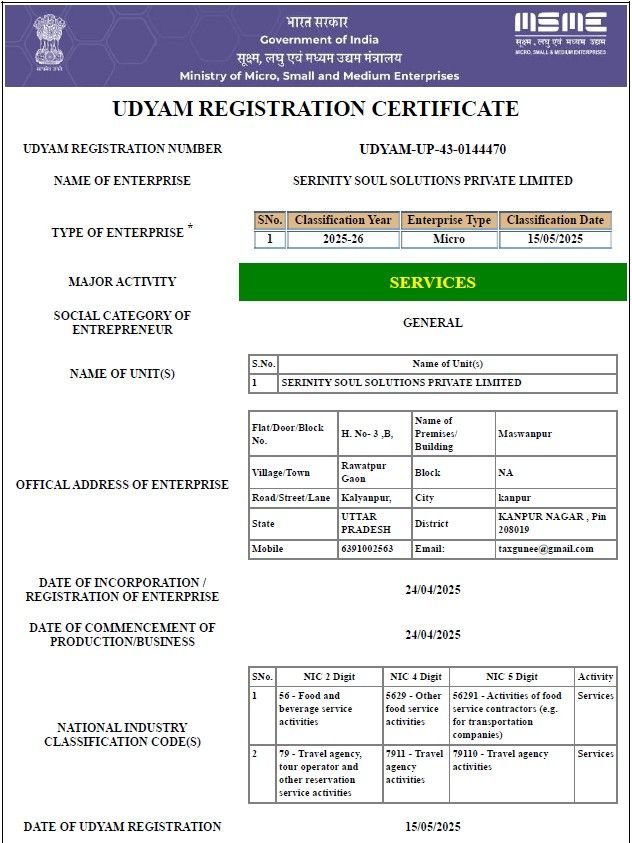 Serinity Soul Solutions Pvt Ltd